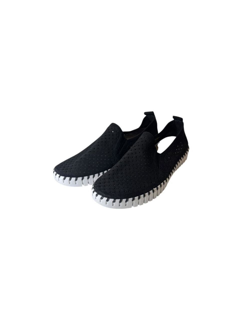Women's Ilse Jacobsen Flats & Loafers Size 11 Black and White